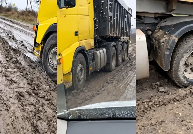 Дорога в Токуз Каушанского района — автомобили застревают в грязи на девятикилометровом участке после дождей